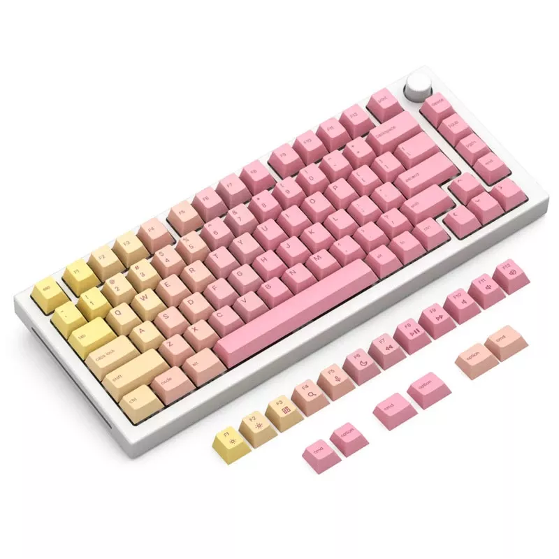 Glorious GPBT Keycaps - Pink Grapefruit (114 teclas, perfil Cherry, PBT, Dye-Sublimated)