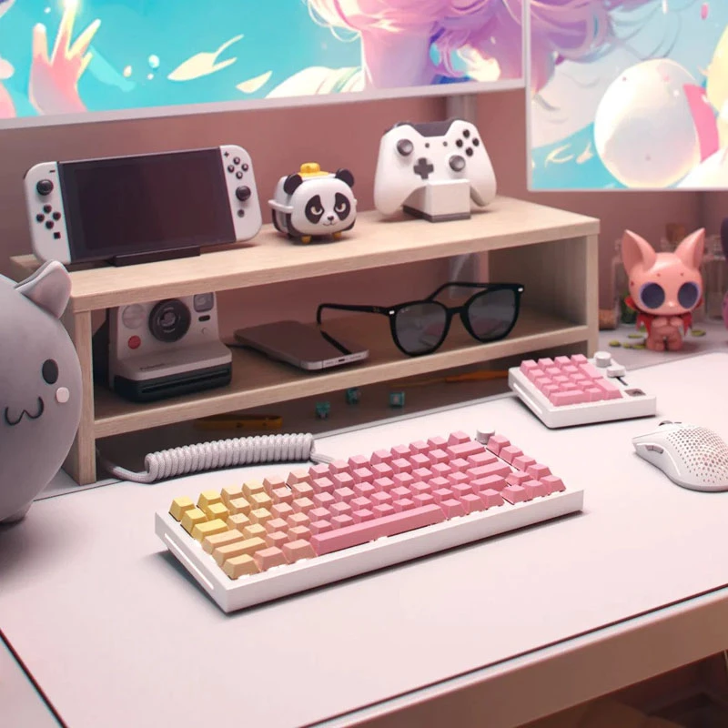 Glorious GPBT Keycaps - Pink Grapefruit (114 teclas, perfil Cherry, PBT, Dye-Sublimated)