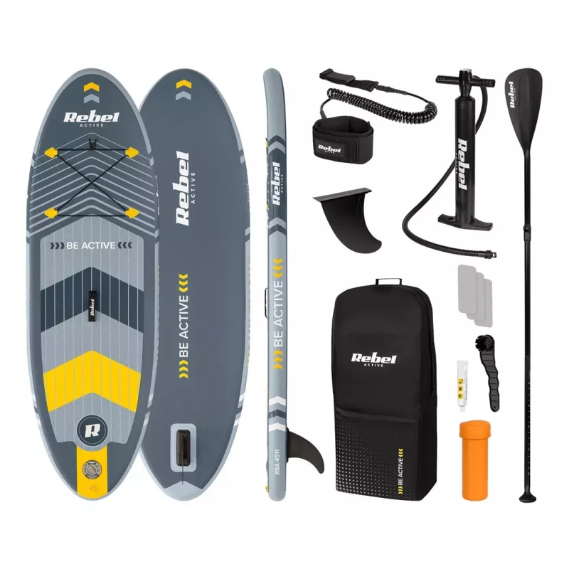 REBEL ACTIVE tabla de SUP hinchable Small gris RBA-4511