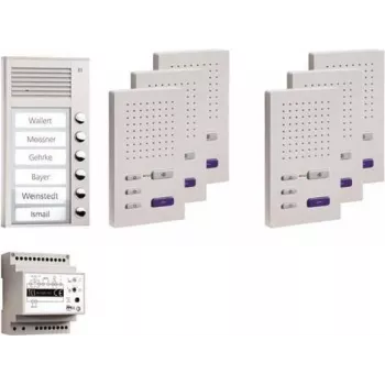 TechniSat TCS Sistema de portero electrónico Set PPAF06-EN/02 AP Manos libres 6 participantes