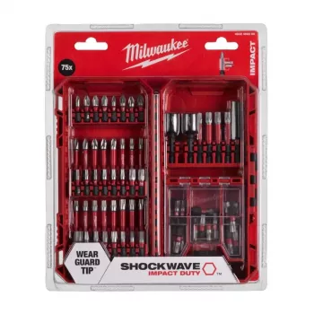 Milwaukee Shockwave Impact Duty Set de brocas y puntas, 75 piezas