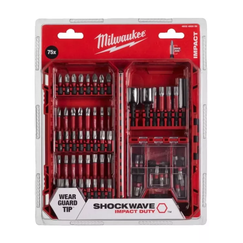 Milwaukee Shockwave Impact Duty Set de brocas y puntas, 75 piezas