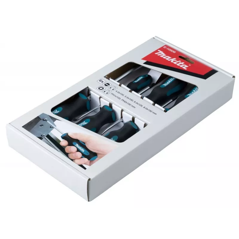 Makita E-10506 Juego de destornilladores, 6 uds.