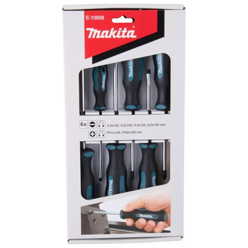 Makita E-10506 Juego de destornilladores, 6 uds.