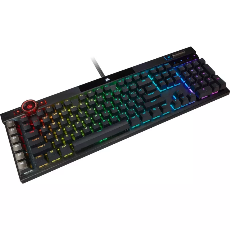 Corsair K100 Teclado gaming RGB, interruptores óptico-mecánicos CORSAIR OPX, RGB LED, Negro