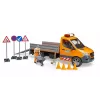 BRUDER MB Sprinter Municipal con módulo de luz y sonido, Naranja, escala 1:16