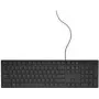 Dell KB216 Teclado USB con cable - Distribución QWERTY danesa - Negro
