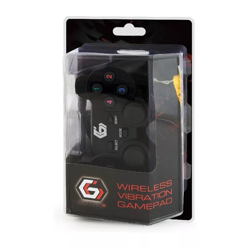 GEMBIRD JPD-WDV-01 Mando inalámbrico para PS2/PS3/PC - 12 botones - 2,4 GHz - Negro