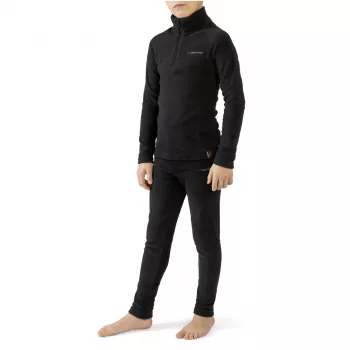 VIKING Arctis Set Ropa interior térmica Polartec para niños, talla 114-116 cm, Negro