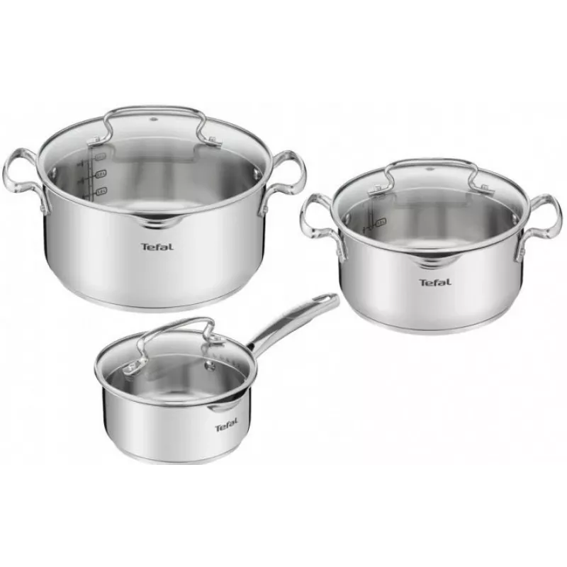 Tefal Duetto+ G719S674 Juego de 6 piezas de menaje de acero inoxidable