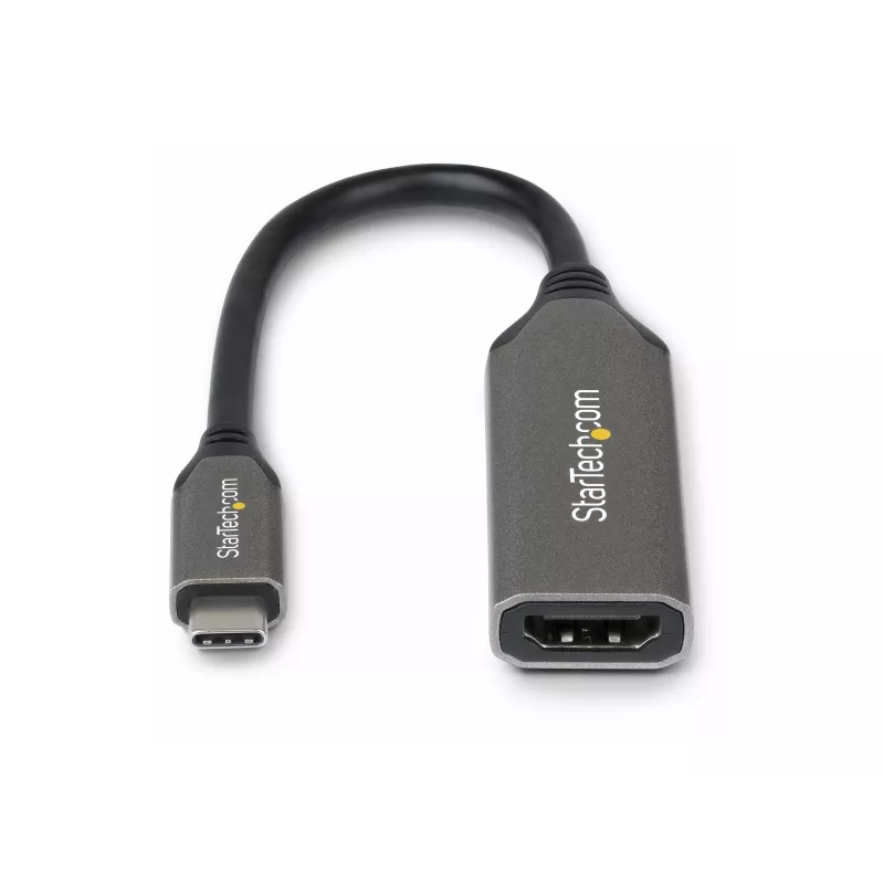 StarTech.com 112B-USBC-HDMI21 adaptador de USB-C a HDMI 2.1, 8K 60Hz / 4K 120Hz, HDR10+, compatible con Thunderbolt / USB4, cable de 20 cm