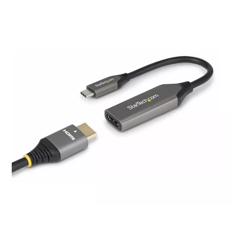 StarTech.com 112B-USBC-HDMI21 adaptador de USB-C a HDMI 2.1, 8K 60Hz / 4K 120Hz, HDR10+, compatible con Thunderbolt / USB4, cable de 20 cm
