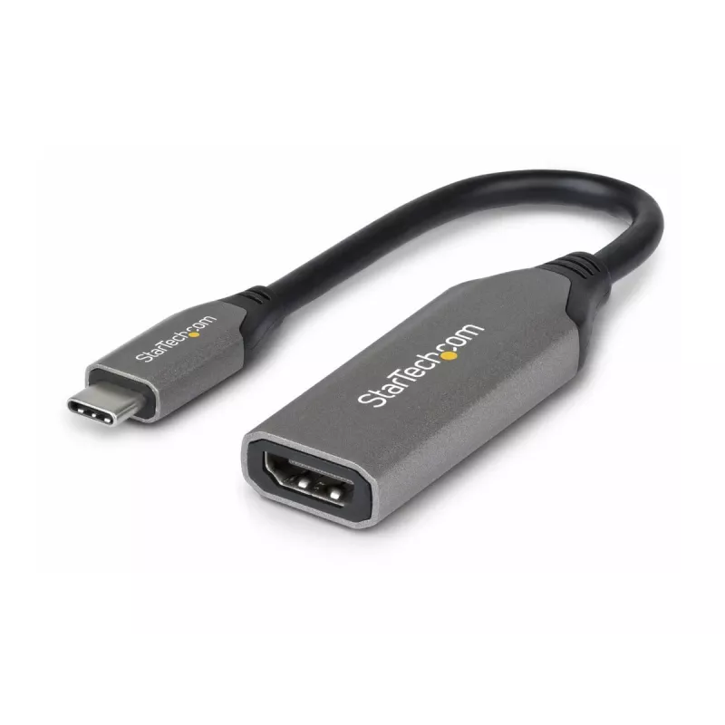 StarTech.com 112B-USBC-HDMI21 adaptador de USB-C a HDMI 2.1, 8K 60Hz / 4K 120Hz, HDR10+, compatible con Thunderbolt / USB4, cable de 20 cm