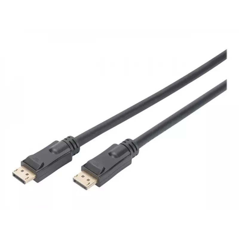 DIGITUS Cable DisplayPort con amplificador 4K 60Hz UHD DP/DP macho/macho negro 20m