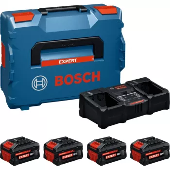 Bosch Professional 18V Starter Set 2x ProCORE18V 5.5Ah 2x ProCORE18V 8.0Ah + cargador doble GAL 18V2-160 en L-BOXX 102 (1600A0373Y)