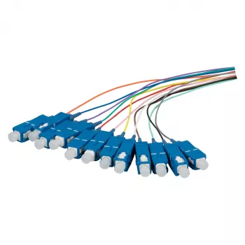EFB Elektronik Pigtail de fibra SC/APC 9/125µm G.657A2 set de 12 colores 2m