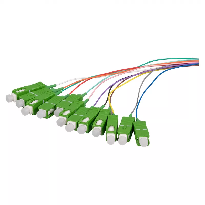 EFB Elektronik Pigtail de fibra SC/APC 9/125µm G.657A2 set de 12 colores 2m