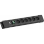 Bachmann CONNECTUS Regleta de enchufes 6xUTE con interruptor 2,0 m CEE7/7 negro (BM005935)