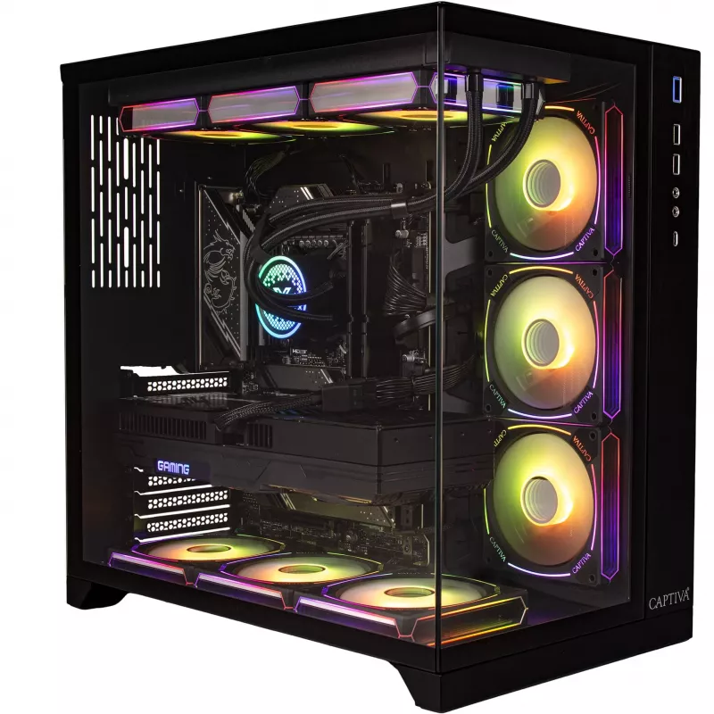 CAPTIVA Highend Gaming I89-020 PC de sobremesa (Intel Core i9-14900KF, 64GB DDR5 RAM, 2TB NVMe SSD, NVIDIA GeForce RTX 5080 16GB GDDR7, Windows 11 Home)