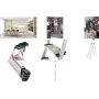Hailo L80 ComfortLine Escalera de 3 peldaños, peldaños XXL de aluminio con estriado antideslizante, peldaños extra profundos, capacidad de carga 150 kg