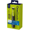 Philips OneBlade QP2510/15 Afeitadora y recortadora - Negro/Limette, a pilas, 30 minutos de autonomía