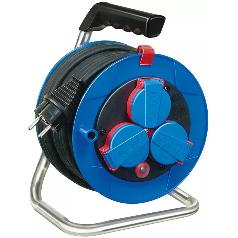 Brennenstuhl Garant Compact enrollacables H05RR-F 3G1.5 - alargador de carrete - alimentación de entrada - conexiones de salida: 3 (alimentación) - cable de 15 m - negro
