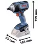 Bosch Professional GDS 18V-300 atornillador de impacto a batería 18 V, 300 Nm, accionamiento cuadrado de 1/2 pulgadas, sin escobillas, sin batería (06019D8200)