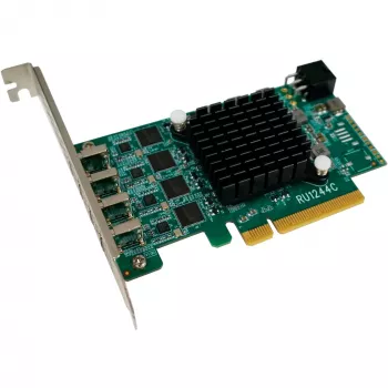 HighPoint RocketU 1244C tarjeta adaptadora host USB 3.2 Gen 2x2 PCIe 3.0 x4 con 4 conectores USB-C