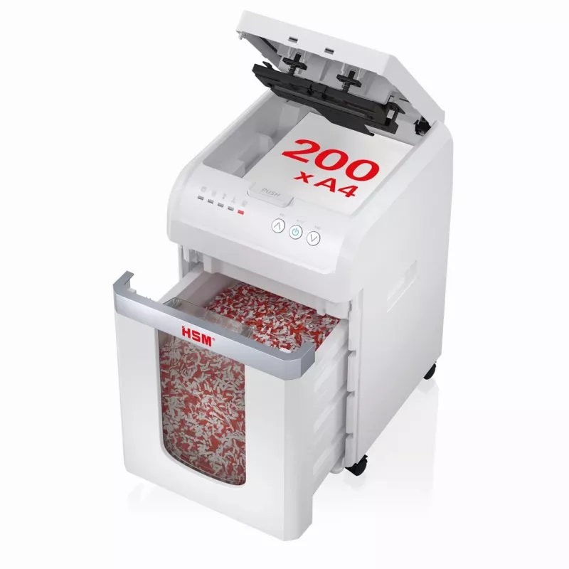 HSM Autofeed X200 destructora de papel con alimentación automática, 30 L, P-4, 4 x 12 mm