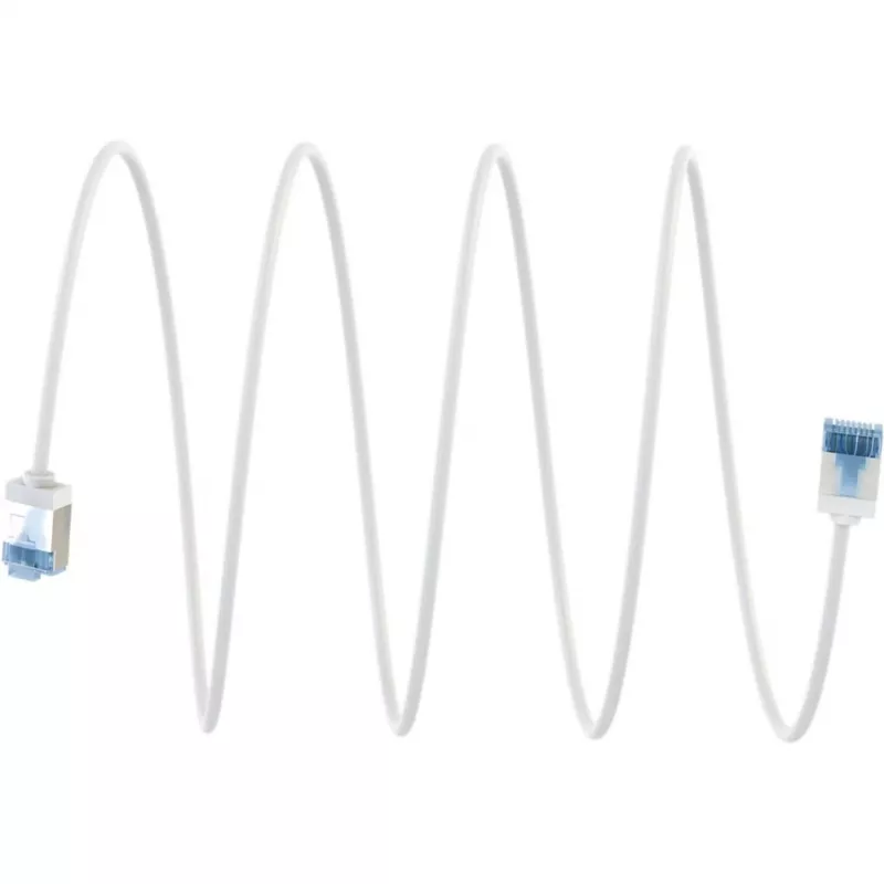 GOOBAY cable de red Cat.6a ultraflexible Slim, U/FTP, blanco, 15m, conectores extra cortos
