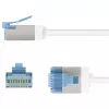 GOOBAY cable de red Cat.6a ultraflexible Slim, U/FTP, blanco, 15m, conectores extra cortos