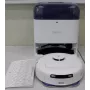 ECOVACS DEEBOT mini BLUESO robot aspirador con base de autovaciado, 8000 Pa de potencia de succión, limpieza en húmedo y en seco, tecnología ZeroTangle, Agile Navigation, blanco/azul