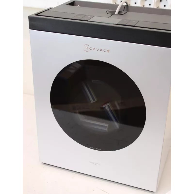 Ecovacs WINBOT W3 OMNI robot limpiacristales - con cable/a batería - 8000 Pa - blanco/plata