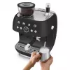 Smeg EGF03BLMEU cafetera espresso con molinillo, 1650 W, negra