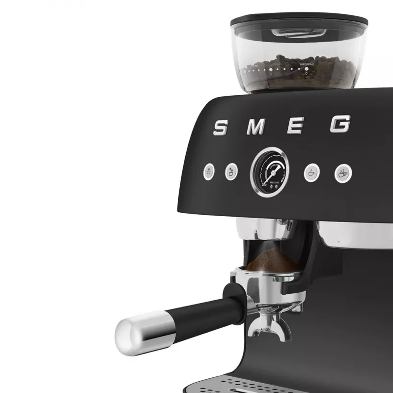 Smeg EGF03BLMEU cafetera espresso con molinillo, 1650 W, negra