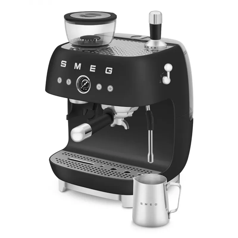 Smeg EGF03BLMEU cafetera espresso con molinillo, 1650 W, negra
