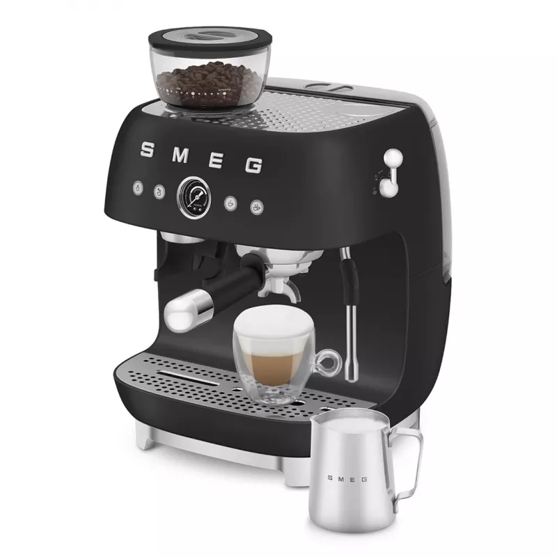 Smeg EGF03BLMEU cafetera espresso con molinillo, 1650 W, negra