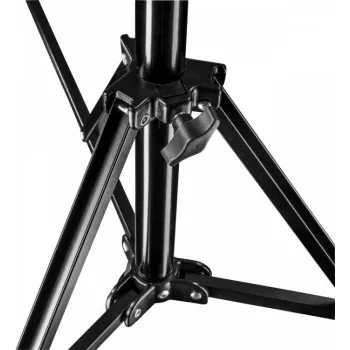 Walimex Pro GN-806 215cm trípode de luz - trípode de aluminio plegable compacto, altura 57-215 cm, capacidad de carga 5 kg, para estudio fotográfico, vídeo móvil, flash, softbox, ring light con bolsa + adaptador, negro (1021424)