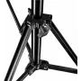 Walimex Pro GN-806 215cm trípode de luz - trípode de aluminio plegable compacto, altura 57-215 cm, capacidad de carga 5 kg, para estudio fotográfico, vídeo móvil, flash, softbox, ring light con bolsa + adaptador, negro (1021424)
