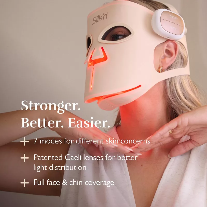 Silk'n LED Face Mask Pro FLMP1PE1001 - mascarilla de fototerapia LED antiaging y acné