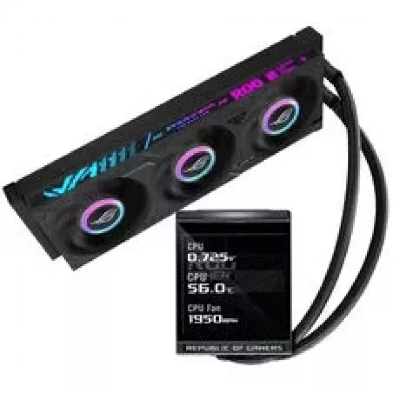 ASUS ROG Strix LC IV 360 ARGB LCD Refrigeración Líquida Todo en Uno para CPU, 360 mm, Negro