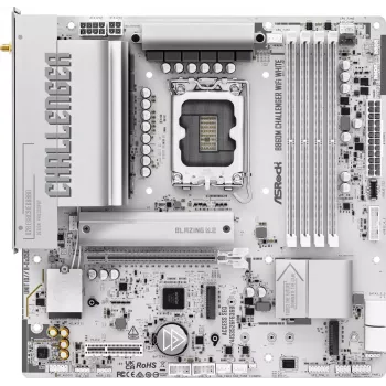 ASRock B860M Challenger WiFi White LGA1851 Micro-ATX DDR5 placa base