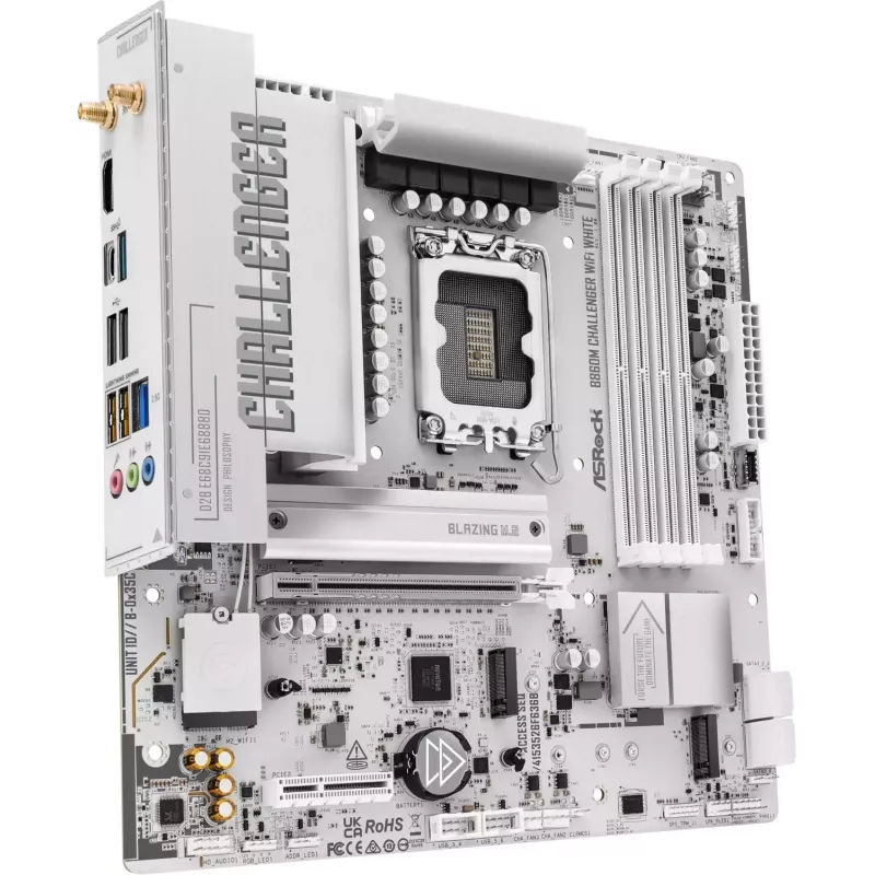 ASRock B860M Challenger WiFi White LGA1851 Micro-ATX DDR5 placa base