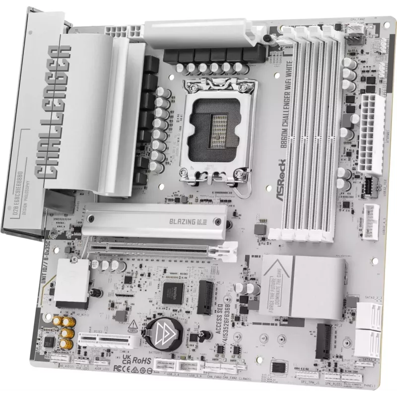 ASRock B860M Challenger WiFi White LGA1851 Micro-ATX DDR5 placa base