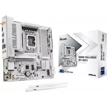 ASRock B860M Challenger WiFi White LGA1851 Micro-ATX DDR5 placa base