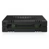 ICY DOCK ExpressCage MB741V4P-B bahía móvil para SSD NVMe U.2/U.3 de 2,5 inch de 4 bahías para doble bahía de 5,25 inch, PCIe 4.0, OCuLink, Hot-Swap, negro