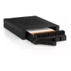 ICY DOCK ExpressCage MB741V4P-B bahía móvil para SSD NVMe U.2/U.3 de 2,5 inch de 4 bahías para doble bahía de 5,25 inch, PCIe 4.0, OCuLink, Hot-Swap, negro