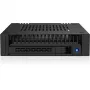 ICY DOCK ExpressCage MB741V4P-B bahía móvil para SSD NVMe U.2/U.3 de 2,5 inch de 4 bahías para doble bahía de 5,25 inch, PCIe 4.0, OCuLink, Hot-Swap, negro