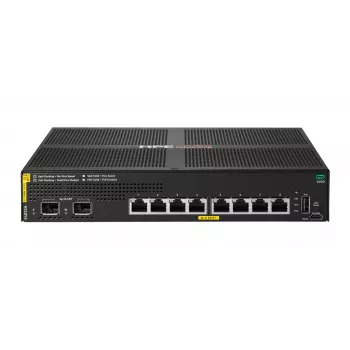 HPE Aruba Networking CX 6000 8 puertos 10/100/1000 PoE+ 2 puertos SFP 67W switch gestionado