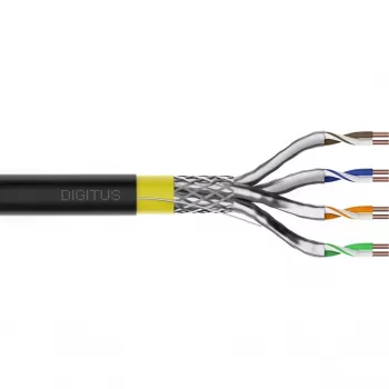DIGITUS cable de datos CAT 7A S/FTP - cable subterráneo, rollo 50 m, simplex, PE